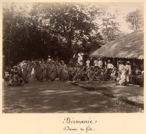 Burmese dancers celebrating, Burma
